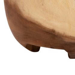 Masuta laterala Pompu lemn masiv de Suar natur 58x34 cm4