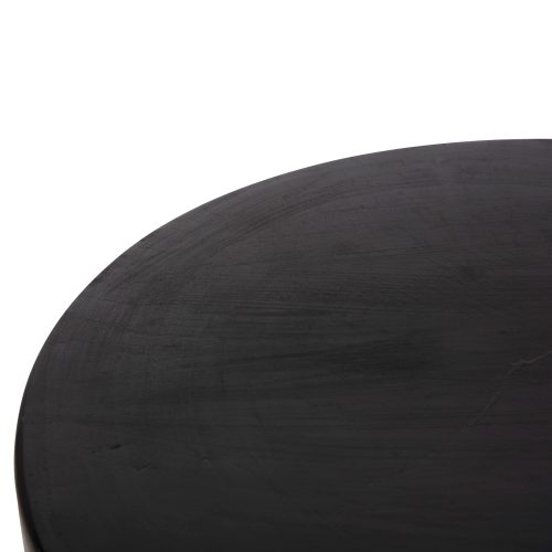 Masuta laterala Pompu lemn masiv de Suar neagra 58x34 cm6