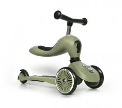 trotineta copii cu sezut transformabila 2in1 highwaykick 1 olive 1 5 ani pana la 50 kg scoot ride 617484