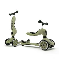 trotineta copii cu sezut transformabila 2in1 highwaykick 1 olive 1 5 ani pana la 50 kg scoot ride 927159