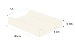 saltea de infasat cu spate intarit si margini de protectie 50x70 cm monstera monkey 982500