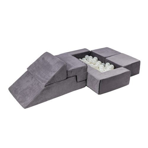 set de 6 blocuri din spuma si catifea teren de joaca multifunctional pentru copii gri 023765