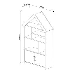 Biblioteca pentru copii Drey 103x33x169 cm5