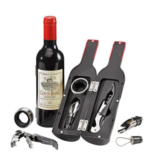 Set cadou pentru vin forma sticla