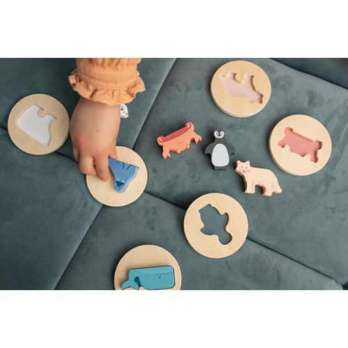 puzzle cu forme de animale bs toys 1