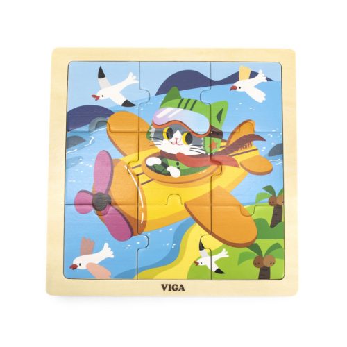 puzzle din 9 piese mari avion viga 2