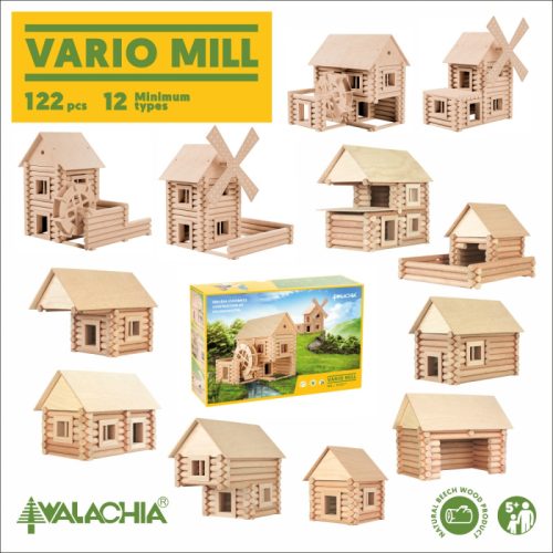 set constructie arhitectura vario mill 122 piese mari din lemn walachia 4