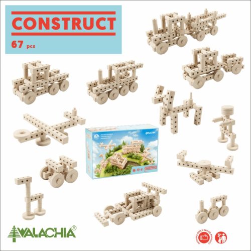 set gama construct format din 67 piese pentru construit masini animale si alte modele walachia