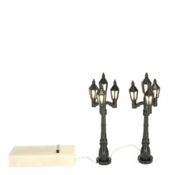 Set 2 felinare decorative cu fir LED 12.5 cm