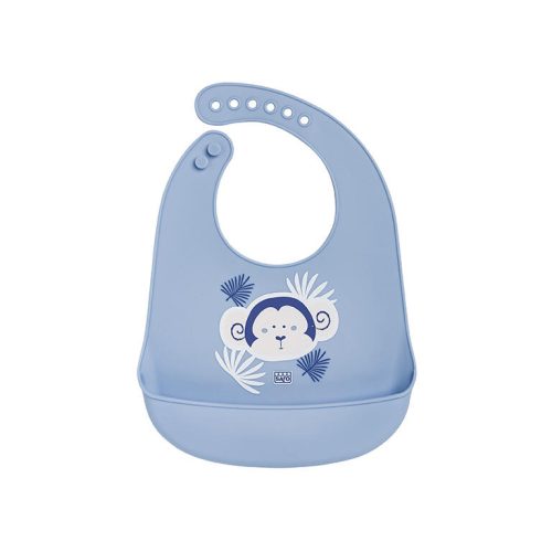 baveta din silicon yum bib blue monkey 356716