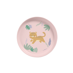 set complet de masa 5 piese cu ventuza jungle cheetahs mint copie 204160