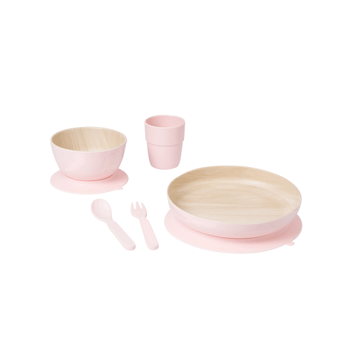 Set complet de masa, 5 piese, cu ventuza,   Nordic   Rose