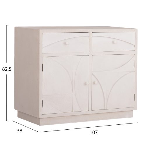 Comoda Santorini MDF alba 107x38x82.5 cm