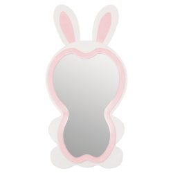 Oglinda de podea Bunny MDF alb roz 80x162 cm3