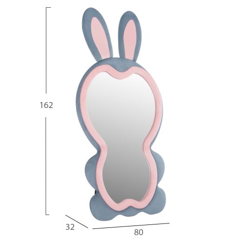 Oglinda de podea Bunny MDF albastru roz 80x162 cm - imagine 2