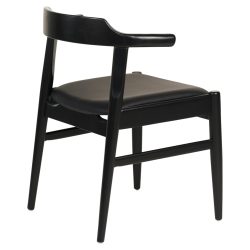 Scaun Cersei lemn masiv piele PU negru 57x54x74 cm4