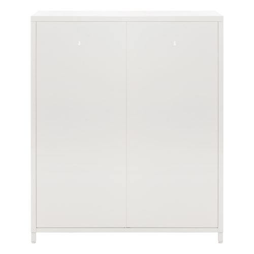 Vitrina Caril metal alb auriu 80x37-40x102 cm - imagine 7