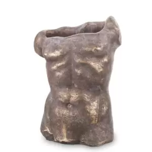 Ghiveci bust barbat bronz 28x21x13 cm