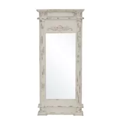 Oglinda de perete lemn antichizat 125.5x52.5x10 cm