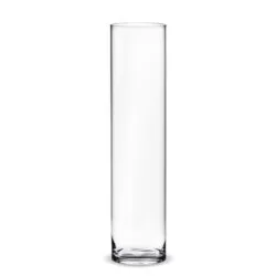 Vaza de sticla cilindrica inalta 60x15 cm