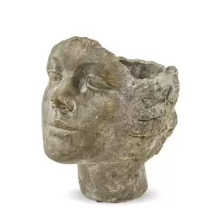 Ghiveci de piatra forma cap femeie 23x18 cm