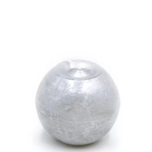 Lumanare sfera argintiu 8 cm
