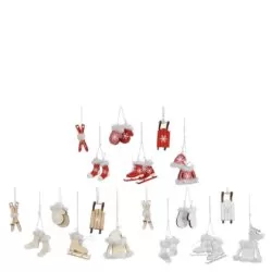 Set 6 figurine lemn agatatoare XMAS amsieu.ro