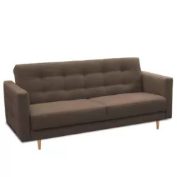 Canapea cu 3 locuri tapitat material ciocolatiu AMEDIA