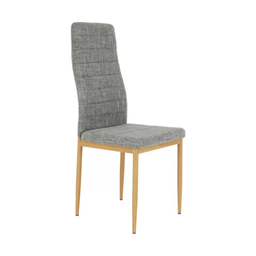 Scaun material textil gri deschis cadru metalic fag COLETA NOVA - imagine 19