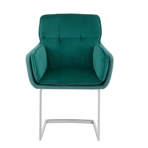 dizajnova jedalenska stolicka smaragdova chimena 02