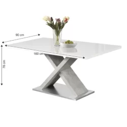 jedalensky stol beton biela farnel koty