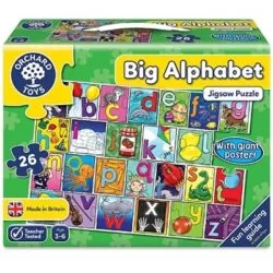 Puzzle de podea in limba engleza Invata alfabetul (26 piese - poster inclus) BIG ALPHABET JIGSAW