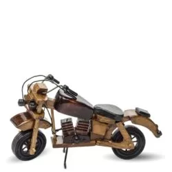 Decoratiune de lemn motocicleta 13x23 cm