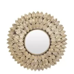 Oglinda de perete auriu model petale 94x4 cm