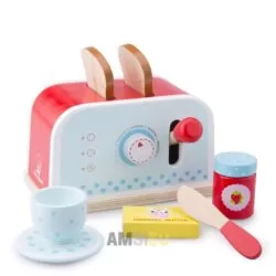 Set toaster alimente jucarii din lemn