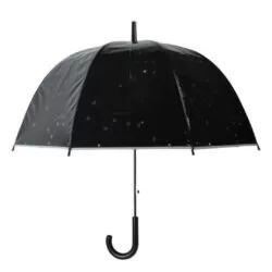 Umbrela de ploaie neagra model constelatie 81 cm