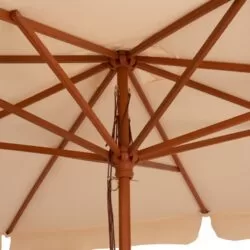 Umbrela profesionala 3x3 m cu cadru de lemn bej4