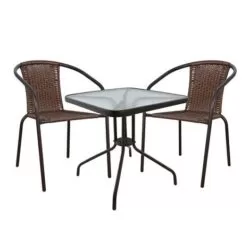 Set mobilier de gradina, 3 piese, scaune + masa