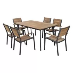 Set mobilier de gradina, 7piese, Gri