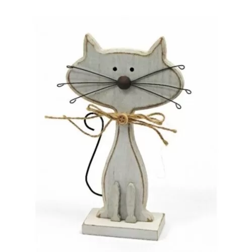 Figurina pisica de lemn 18 cm