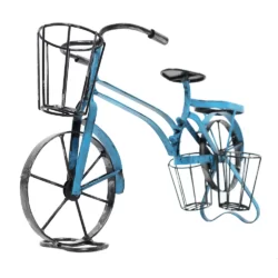Ghiveci RETRO in forma de bicicleta negru albastru ALBO