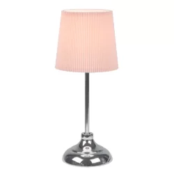 Lampa de masa din metal material textil roz GAIDEN