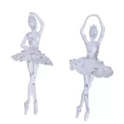 Figurina acril balerina argintiu 17 cm