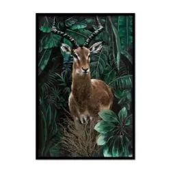 Tablou pictat manual Antilope 5x80x120 cm