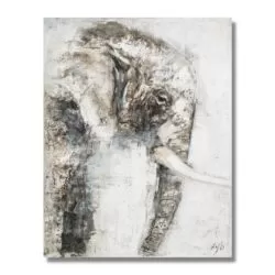 Tablou pictat manual Elefant 5x120x150 cm