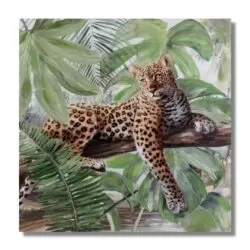 Tablou pictat manual Familia ghepardului 5x100x100 cm