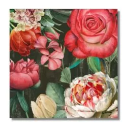 Tablou pictat manual Flori diverse 5x100x100 cm