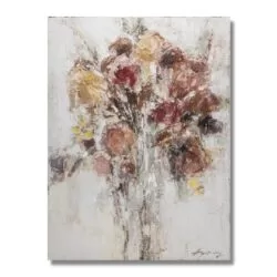 Tablou pictat manual Flori moderne 5x90x120 cm