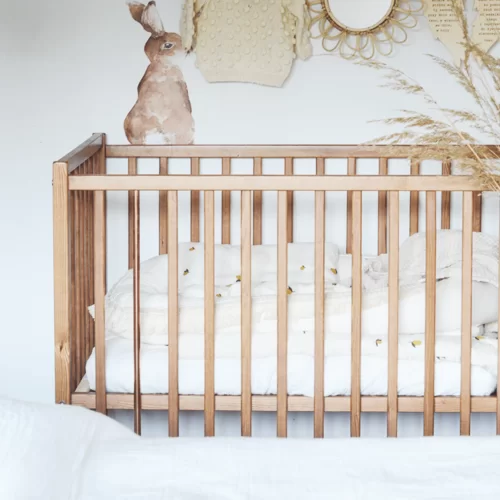 patut din lemn pentru bebe inaltime saltea reglabila star baby gri 120x60 cm copie 396 3491