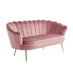Canapea de lux 2.5 locuri roz auriu Art-deco NOBLIN